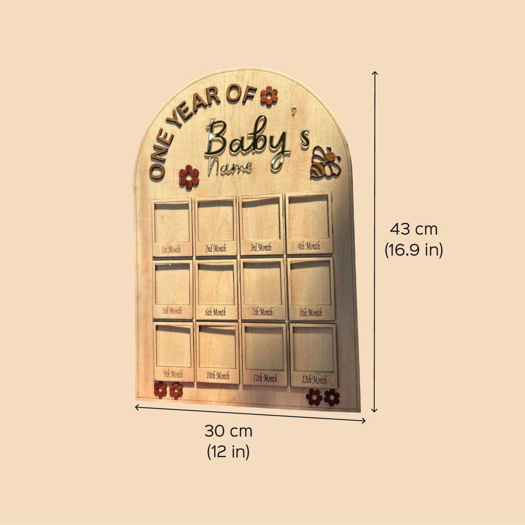 Personalized One year Wooden Frame For New Born