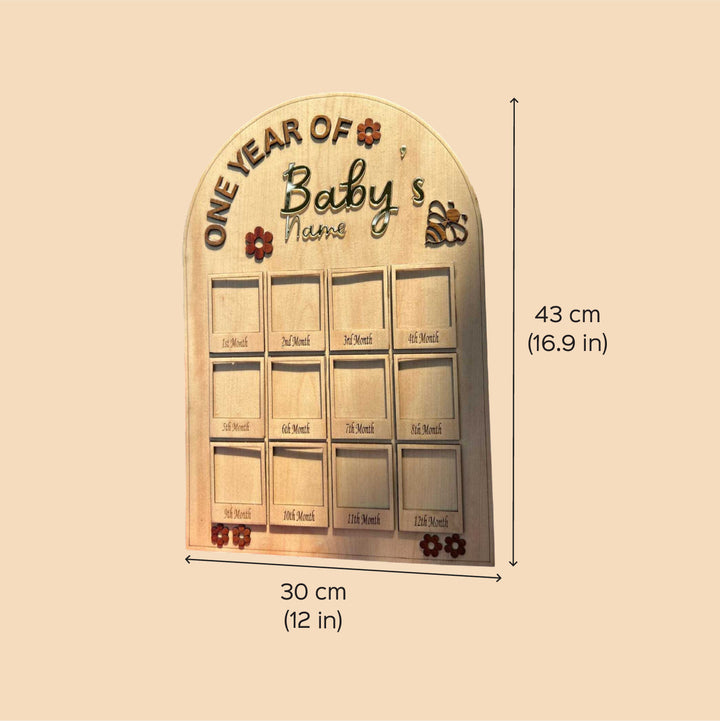 Personalized One year Wooden Frame For New Born