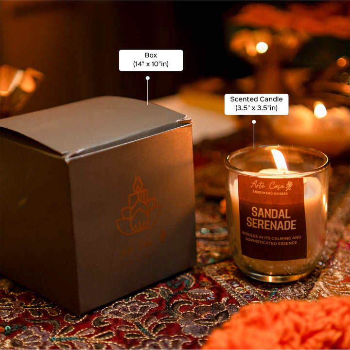 Sandal Serenade Scented Jar Candle With Gift Box