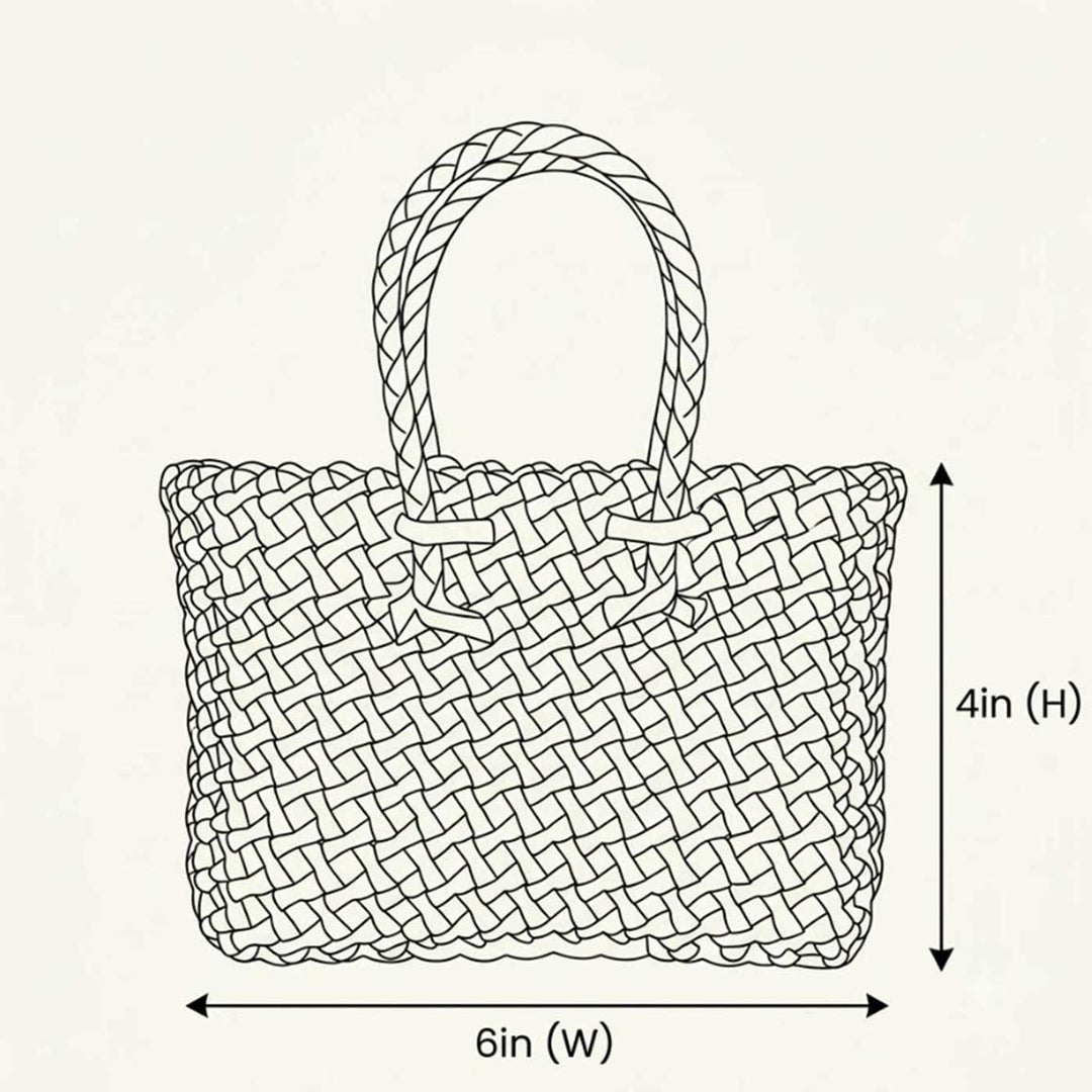 Mini Handwoven Green Plastic Wire Koodai Bag