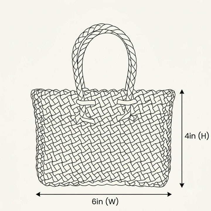Mini Handwoven Green Plastic Wire Koodai Bag