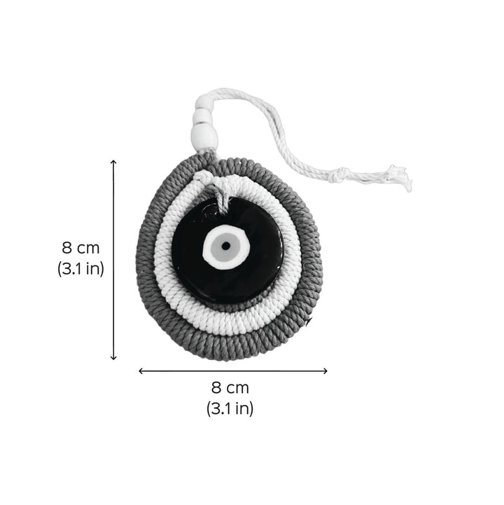 White & Blue Rope Evil Eye Hanging