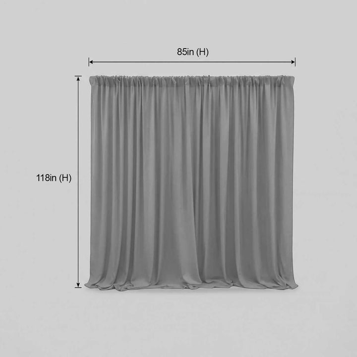 Reusable Off-White Butter Crepe Backdrop Drape, Ready-to-Hang for Pooja & Photoshoot Decor