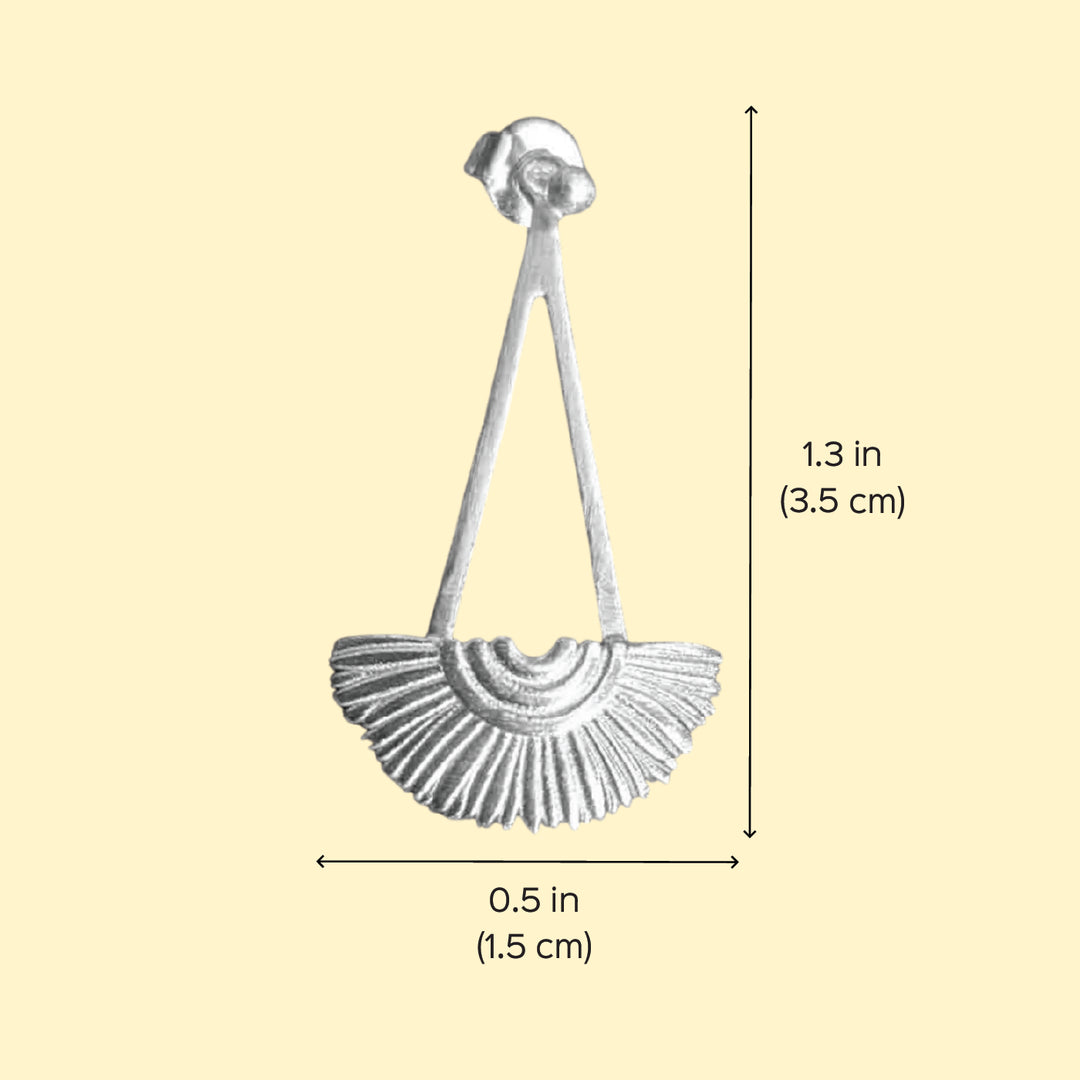 Handmade Contemporary Suncrest Silver Earrings