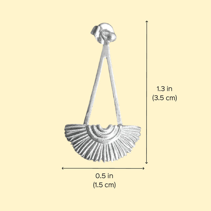 Handmade Contemporary Suncrest Silver Earrings