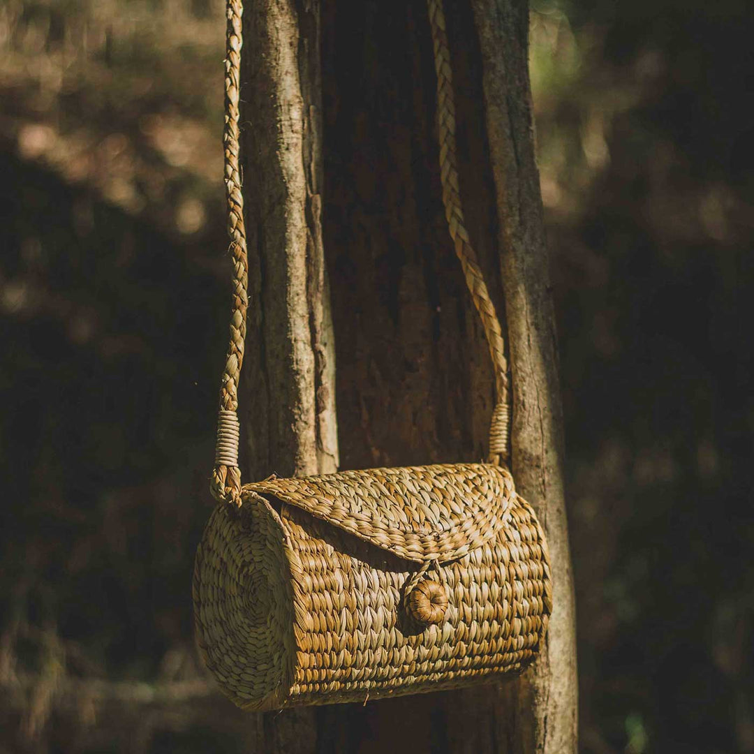 Handmade Ena Water Reed Sling Bag