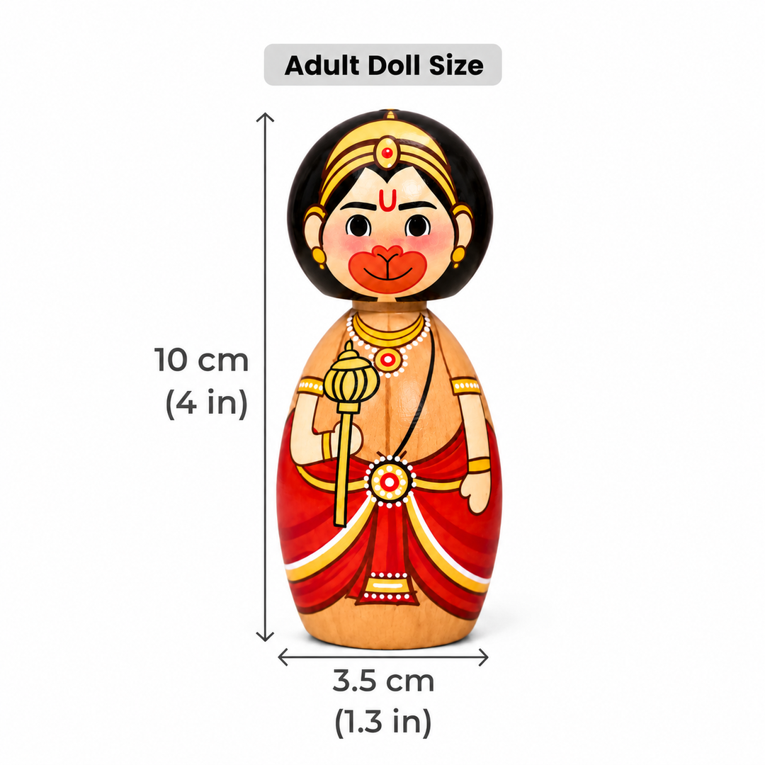 "Hanuman" Themed Wooden Doll For Golu/Festive Decor
