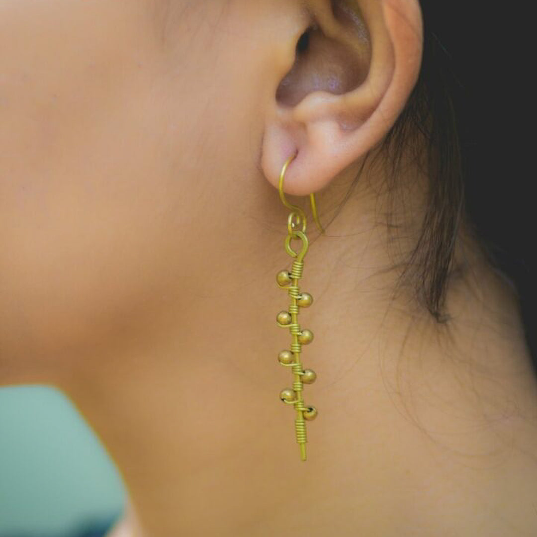 Contemporary Flute Design Earrings