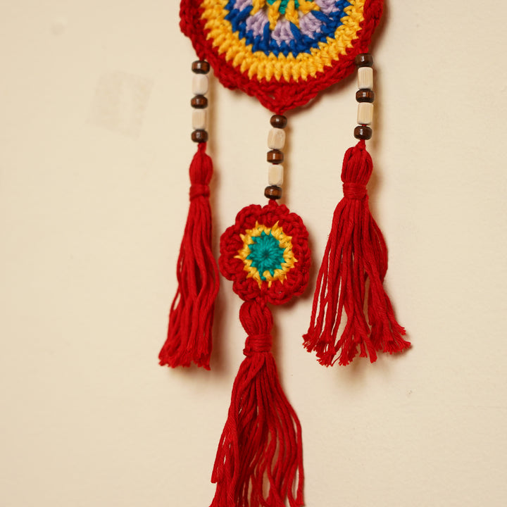 2 Pc | Handmade Muladhara Chakra Crochet Hangings