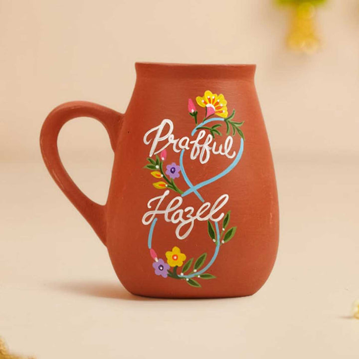 Love Till Infinity Personalized Handmade Couple Terracotta Mug | 350 ml