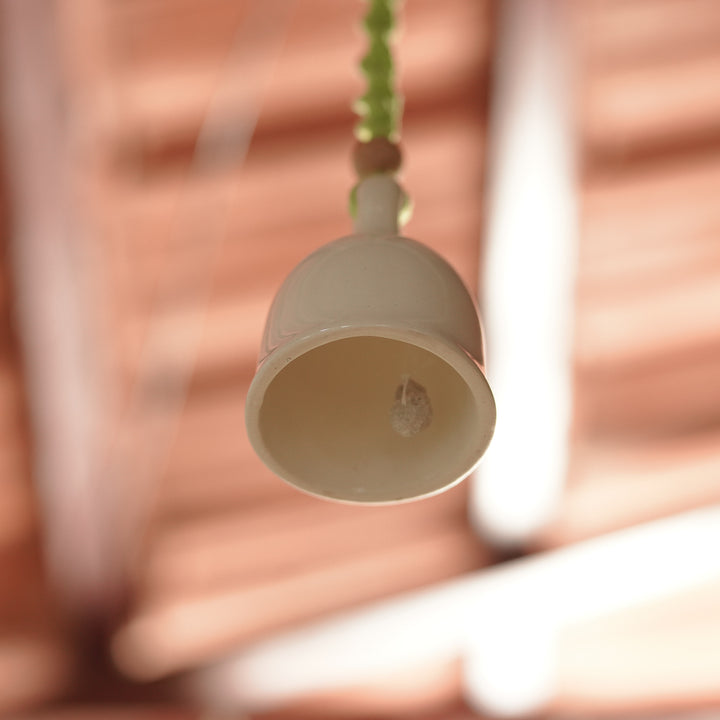 2 Pc  | Macrame Colourful Bells Design Ceramic Hanging