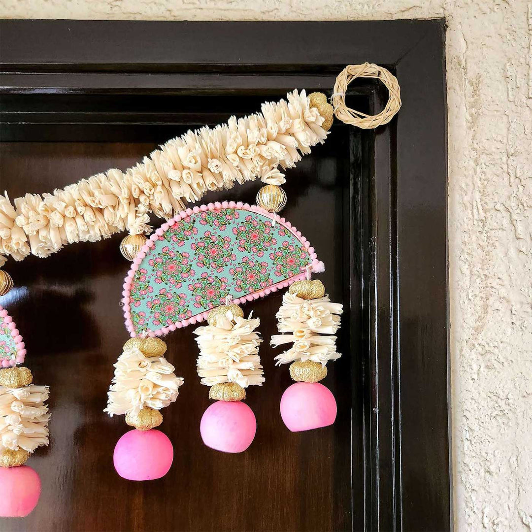42 In | Handmade Pastel Colour Shola Flower Toran