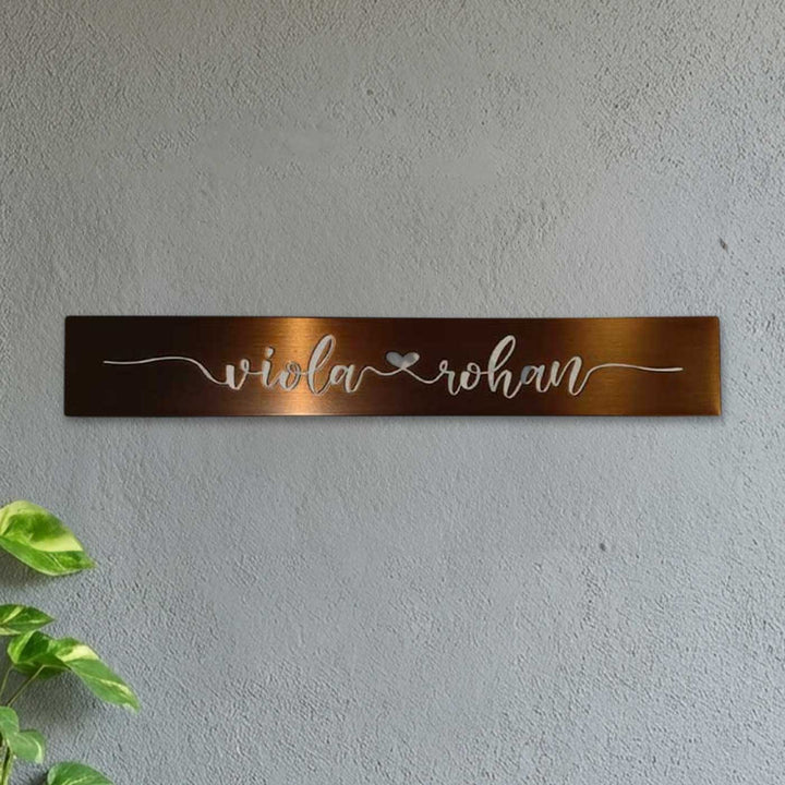 Personalized Minimal Design Steel Name Plate