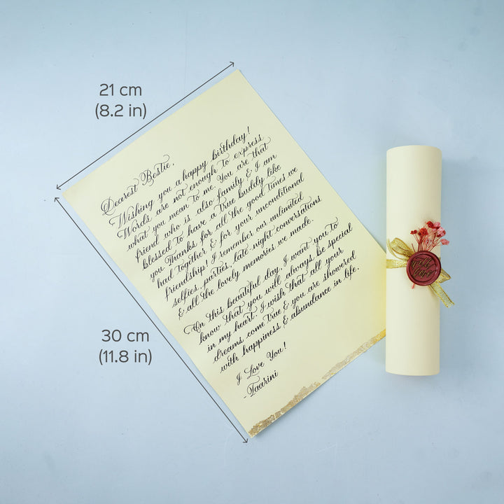 Personalized Multipurpose Glass Box with Scroll