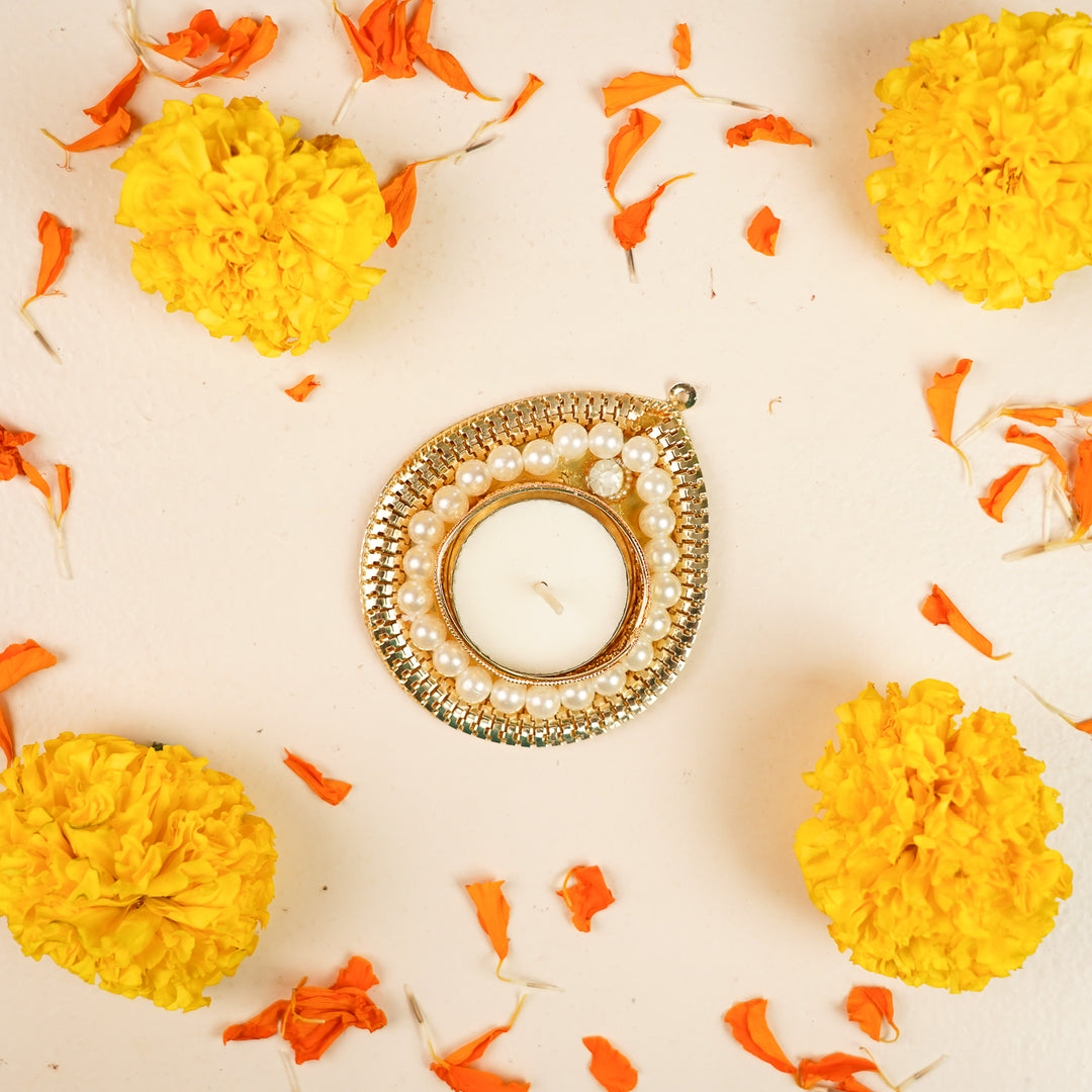 Decorative Golden Tealight Holder