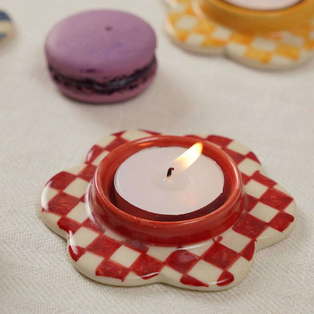 Handpainted Imara Tealight Holders | Set of 3