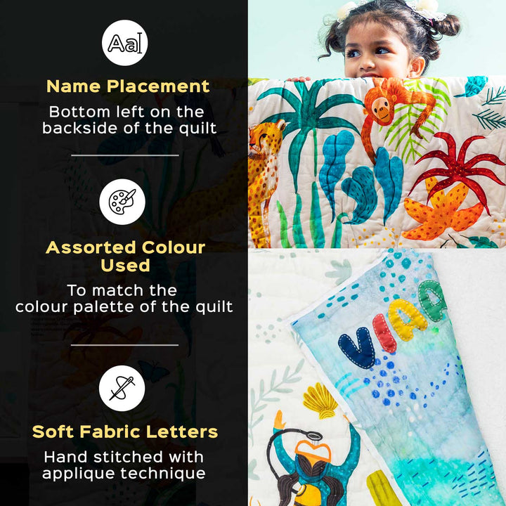 Personalized All The Wild Things Theme Baby Bedding | Set Of 5