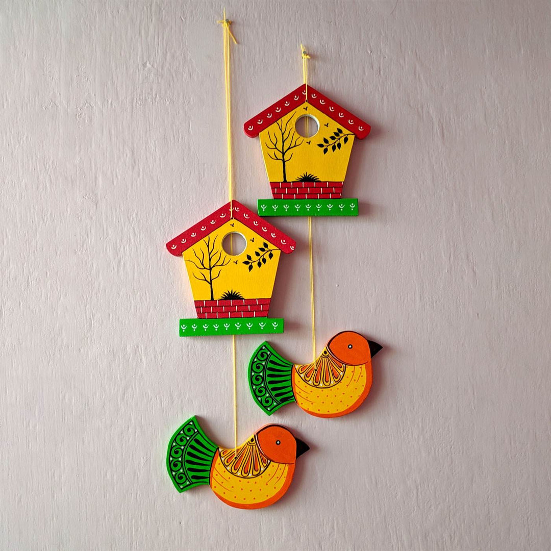 2 Pc | Handpainted Nest String Wall Hangings