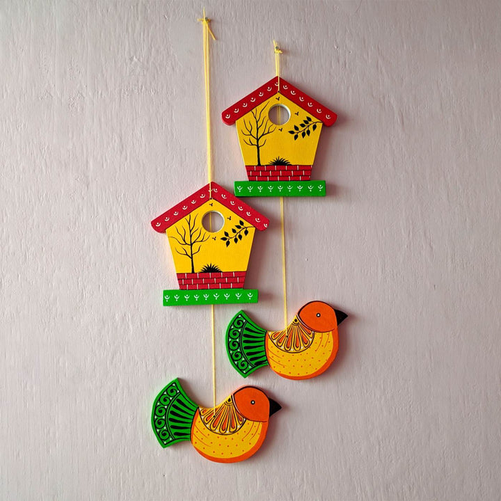 2 Pc | Handpainted Nest String Wall Hangings