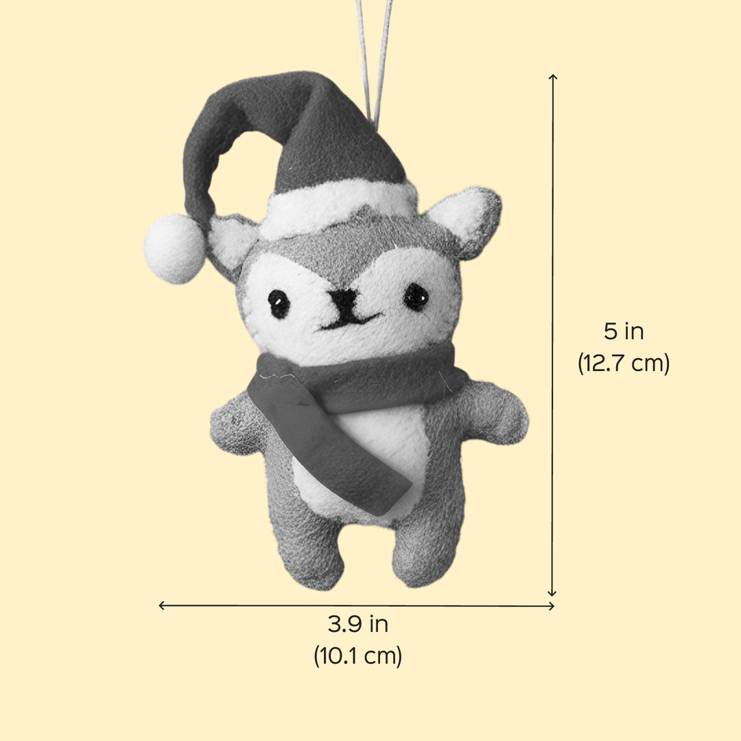 Chilly The Chipmunk Felt Ornament For Christmas Tree Decoration