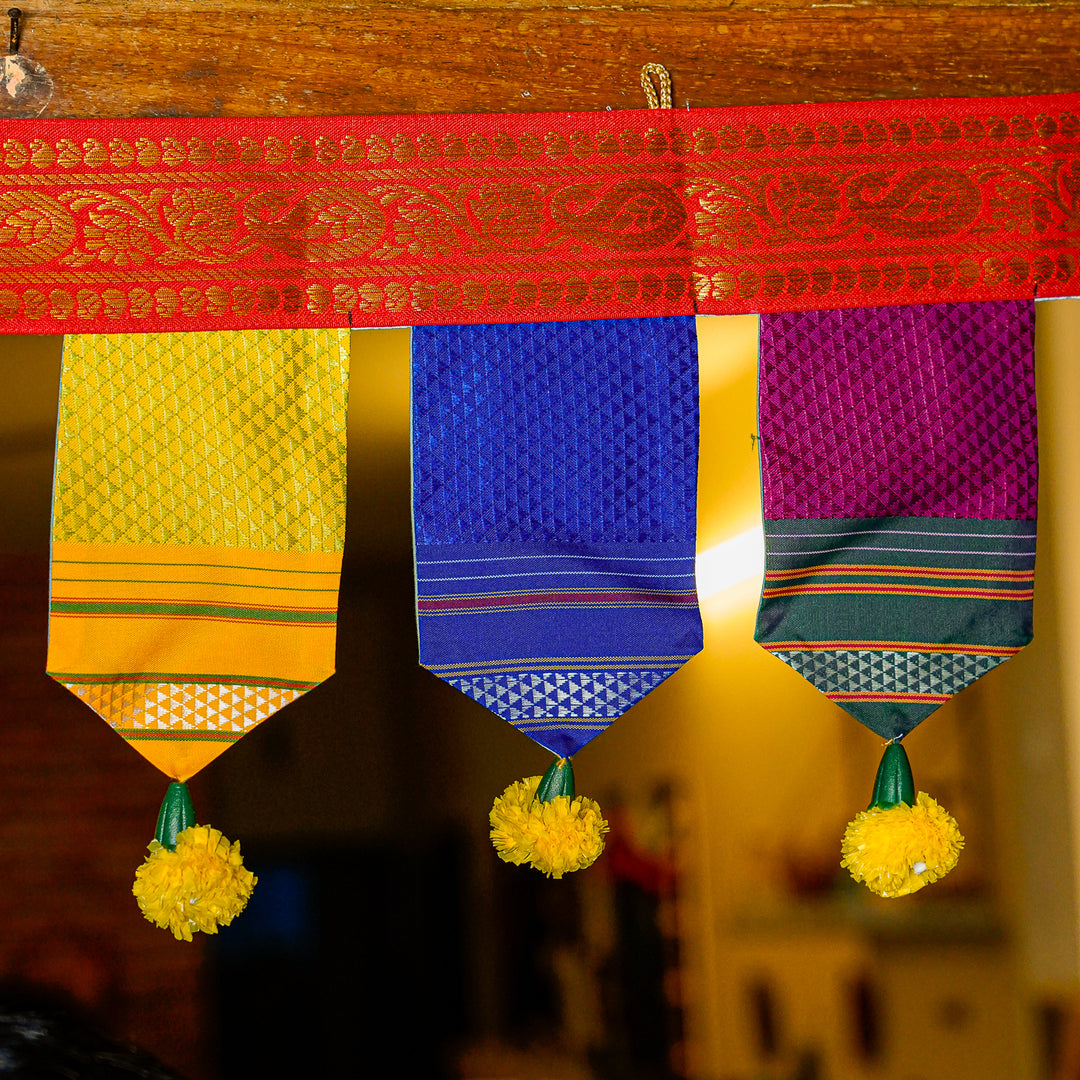 40 In | Handmade Khun Fabric Rangrekha Toran