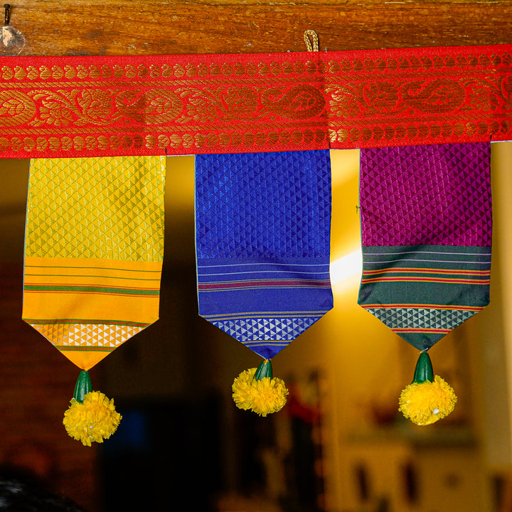40 In | Handmade Khun Fabric Rangrekha Toran