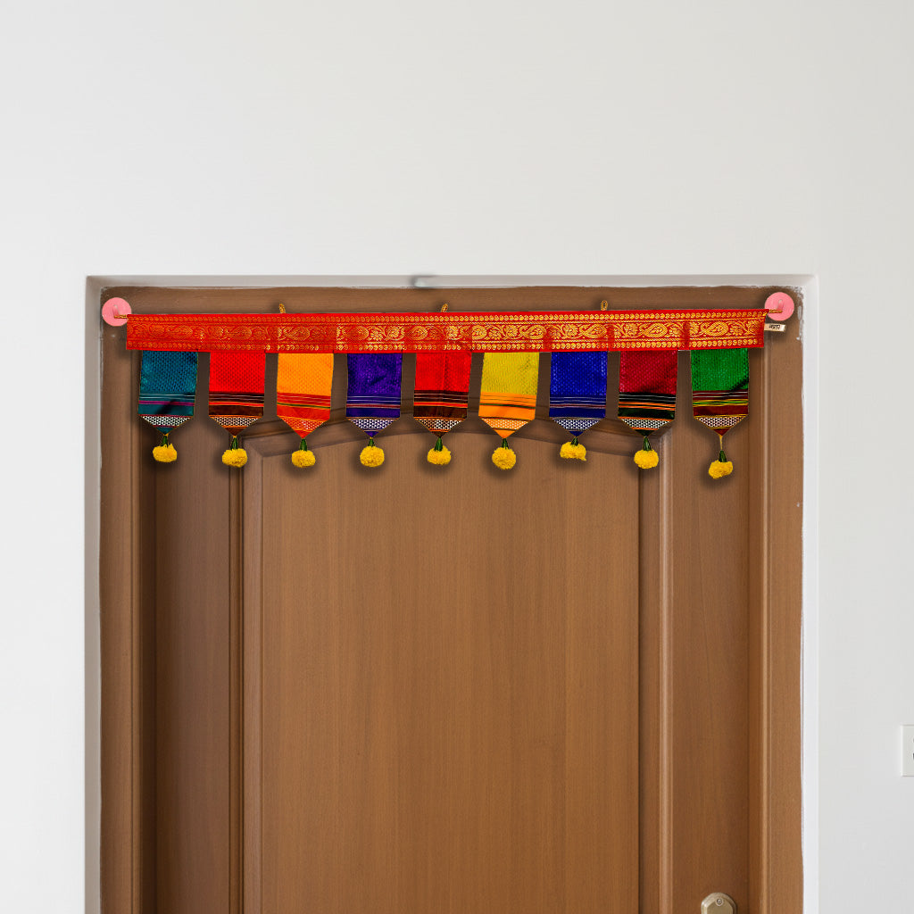 40 In | Handmade Khun Fabric Rangrekha Toran