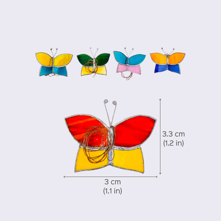 Handcrafted Stained Glass Hanging Suncatcher Butterfly