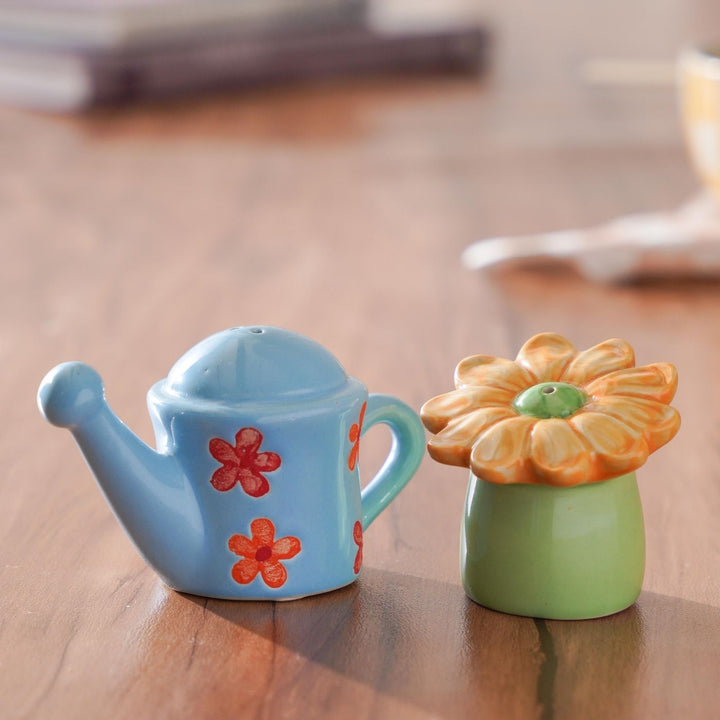 Mahi Flower & Watering Can Salt and Pepper Shakers