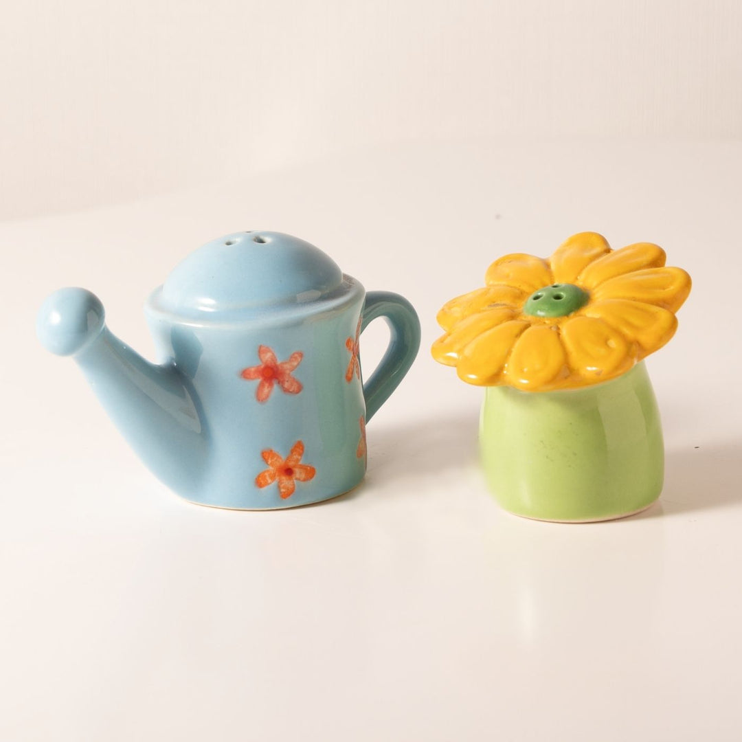 Mahi Flower & Watering Can Salt and Pepper Shakers