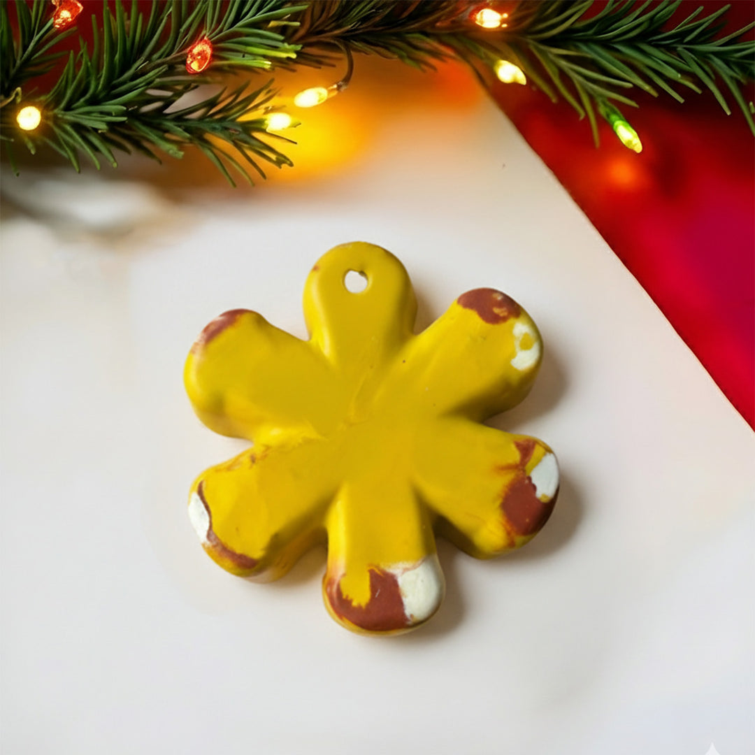 Handmade Snowflake Wax Crayon Christmas Ornament