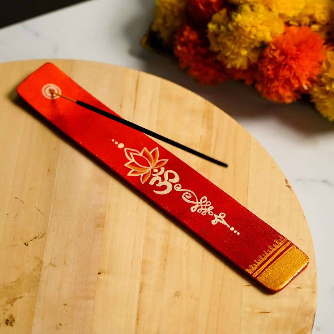 Handmade Om Incense Stick Holder Packed in Gift Box