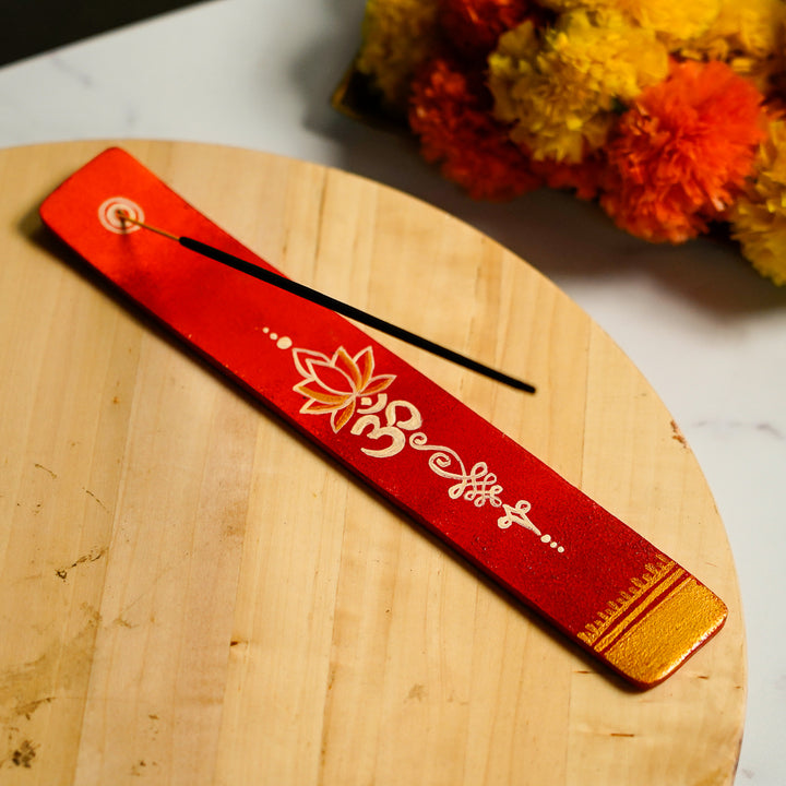 Handmade Om Incense Stick Holder Packed in Gift Box