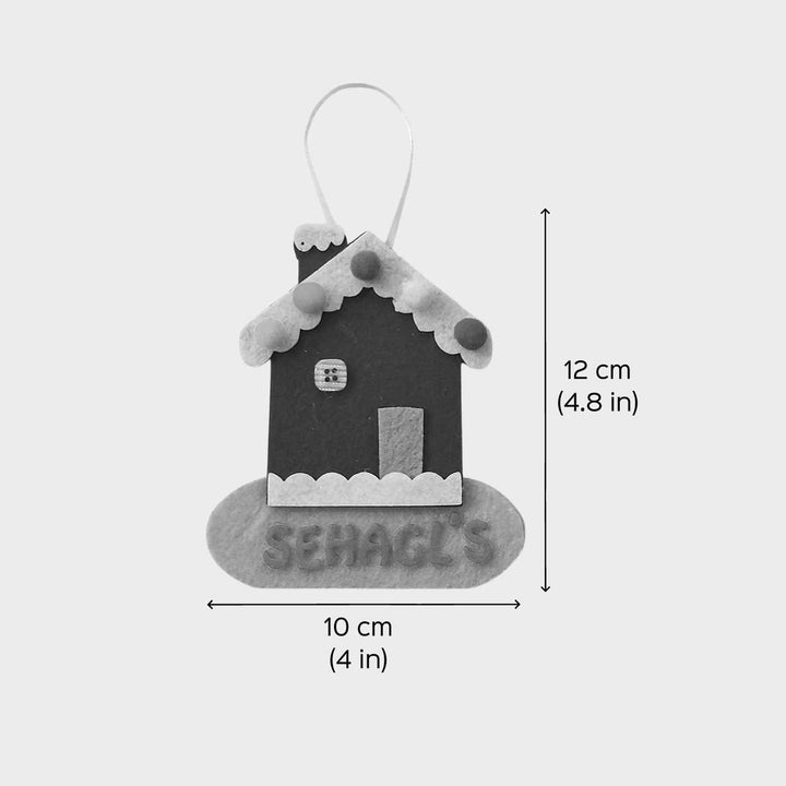 Personalized Candy House Felt Ornament For Christmas Tree Decoration