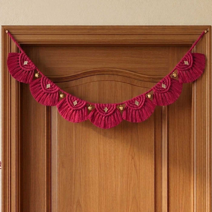 40 In | Handmade Macrame Sanskrit Design Cotton Toran