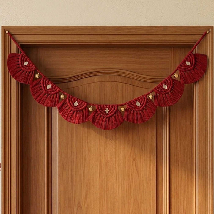 40 In | Handmade Macrame Sanskrit Design Cotton Toran