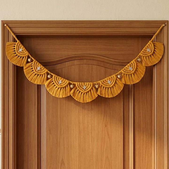 40 In | Handmade Macrame Sanskrit Design Cotton Toran