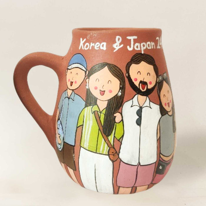 Best Friends Forever | Personalised Terracotta Mugs with Photo Based Caricatures