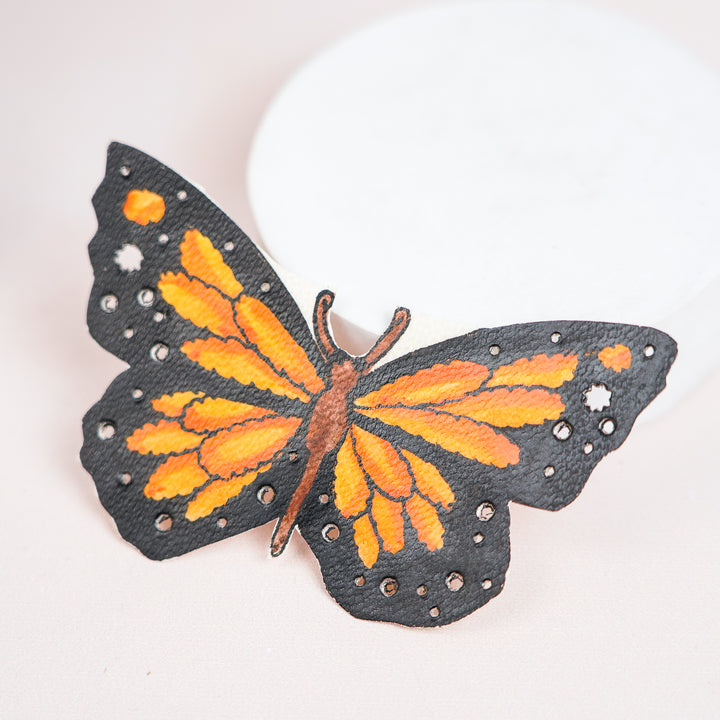 Hand-Painted Butterfly Tholu Bommalata Fridge Magnet