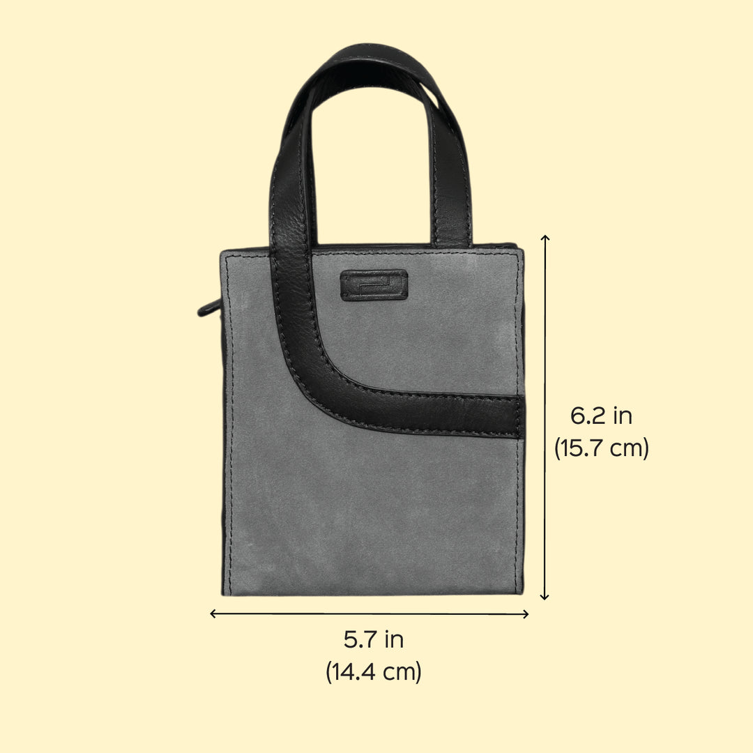 Mini Personalized Orange Monica Leather Handbag