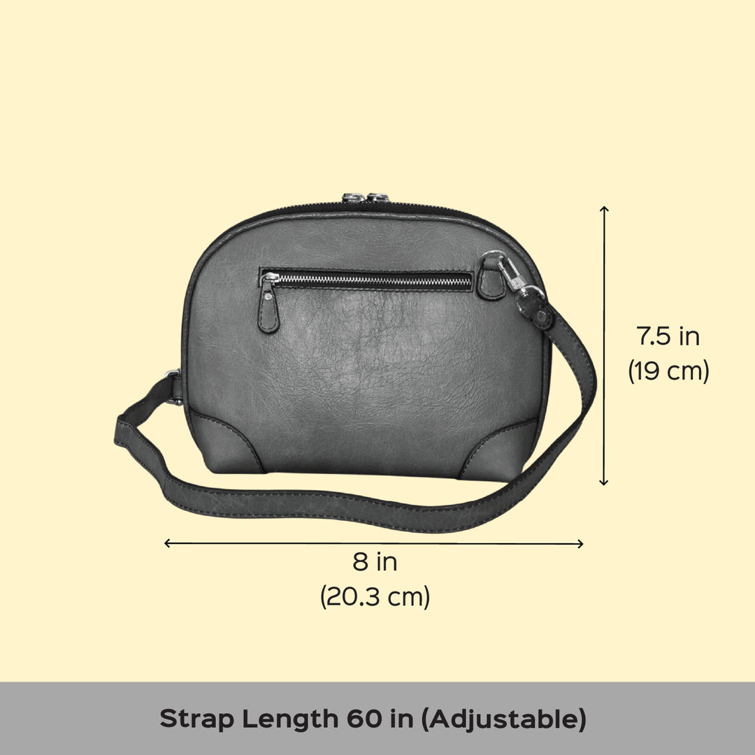 Personalized Brown Brooklyn Tall Leather Sling Bag