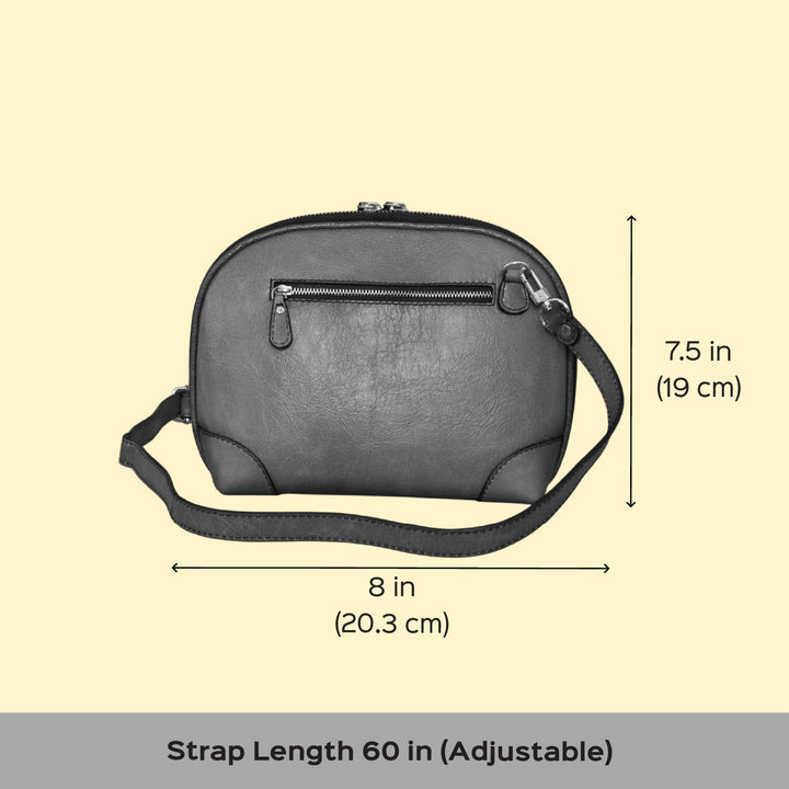 Personalized Brown Brooklyn Tall Leather Sling Bag