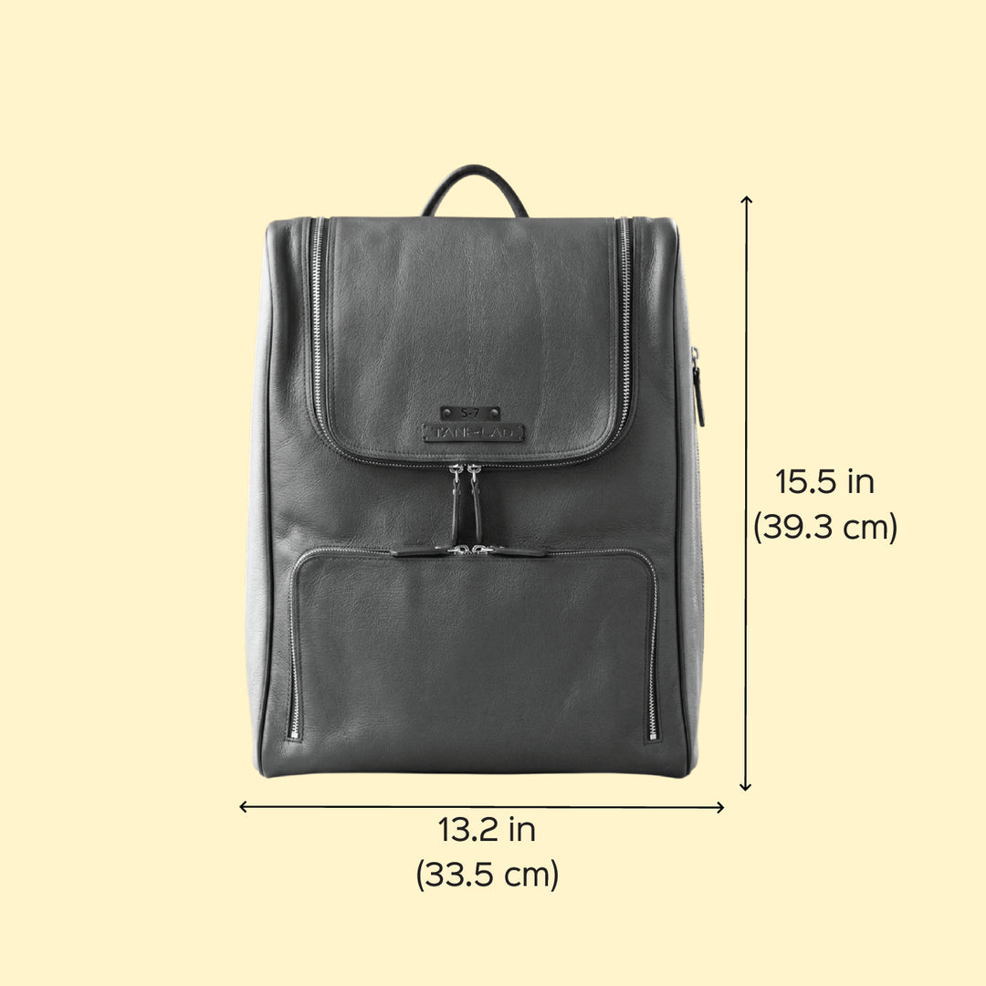 Personalized Blue Phill Leather Backpack