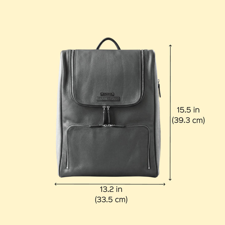 Personalized Honey Brown Phill Leather Backpack
