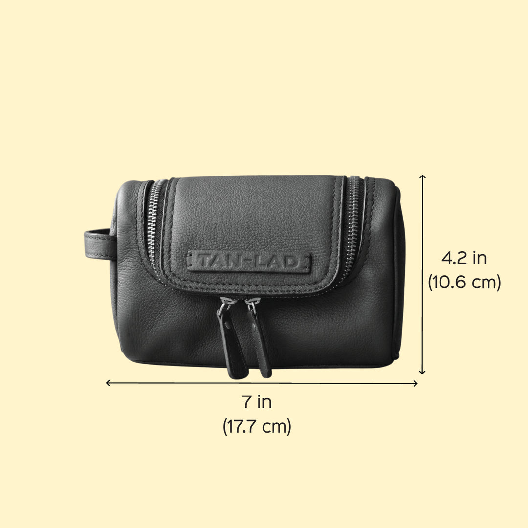 Personalized Blue Jill Leather Travel Kit