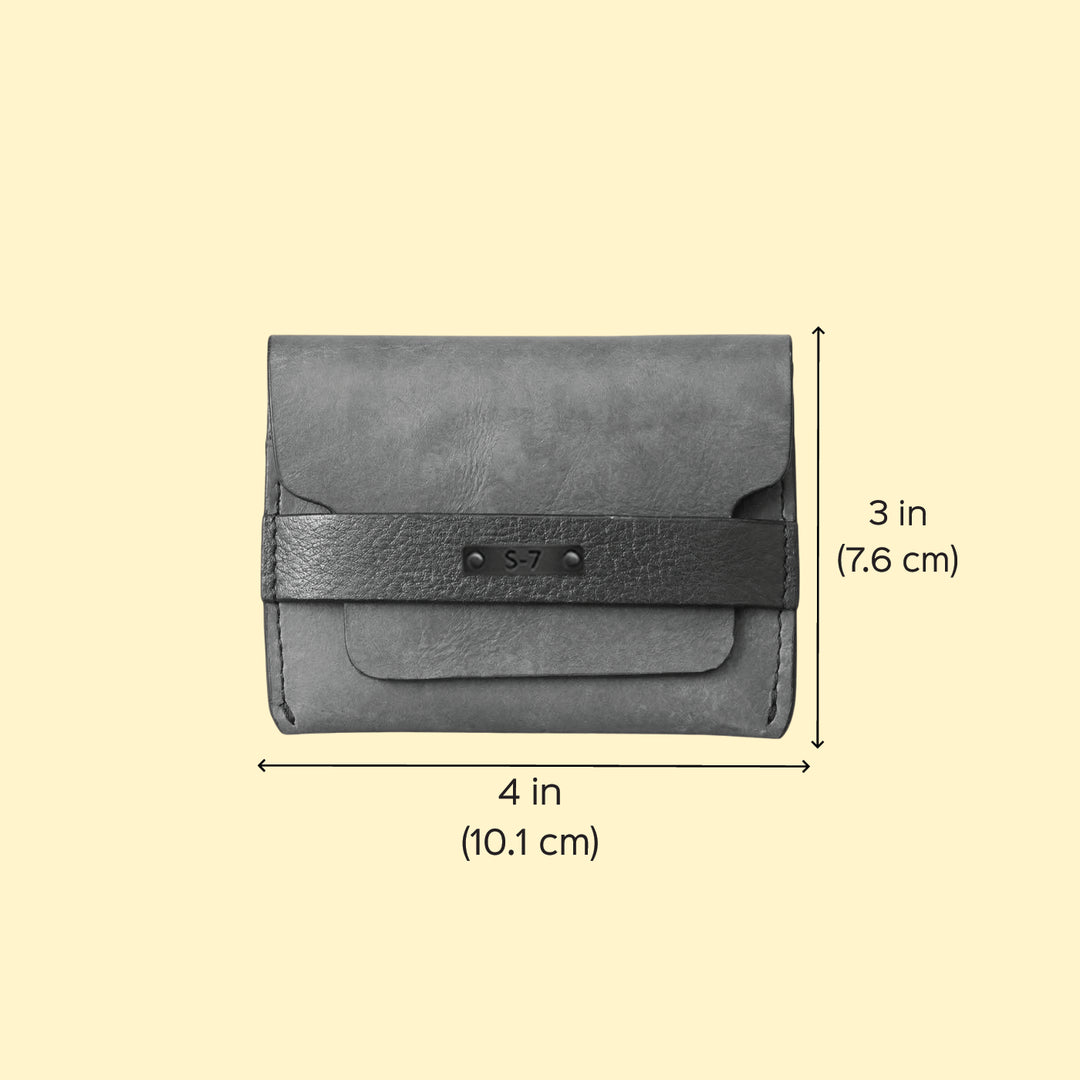 Personalized Dark Green Abby Leather Card Holder