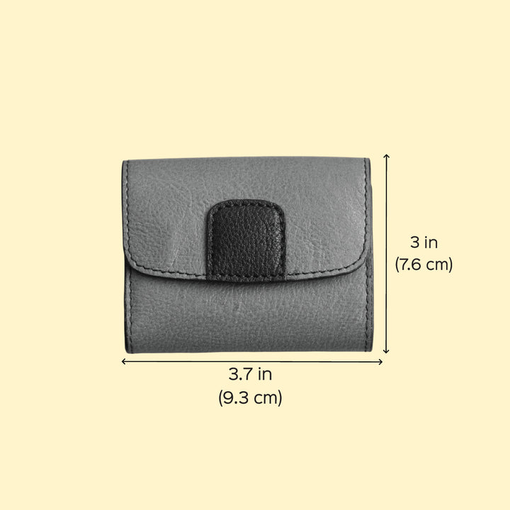 Personalized Off White Ash Leather Card Holder With Lining