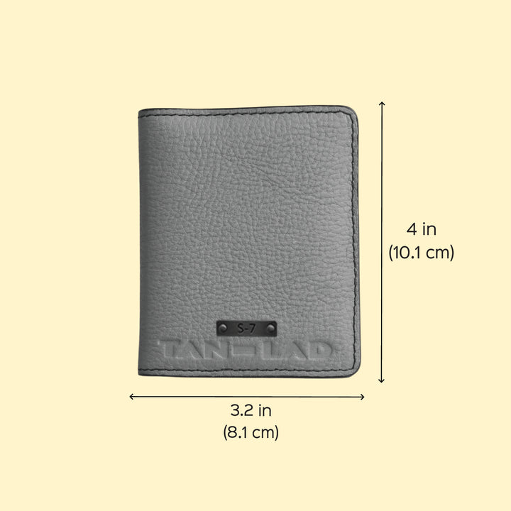 Personalized Mustard Yellow & Black Rex Leather Card Holder With Lining