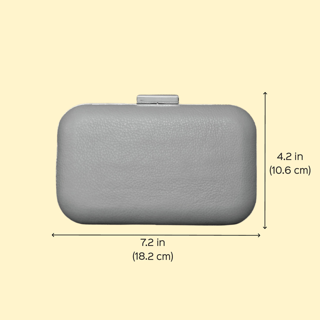 Personalized Orange Jewels Leather Clutch