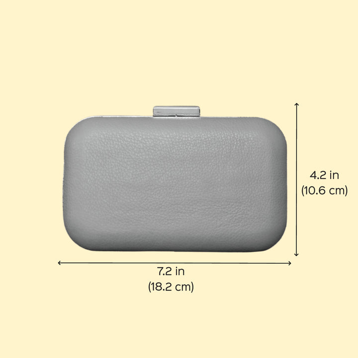Personalized Orange Jewels Leather Clutch